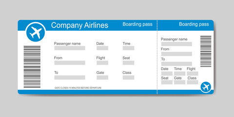 Fototapeta na wymiar Boarding pass template,airplane ticket