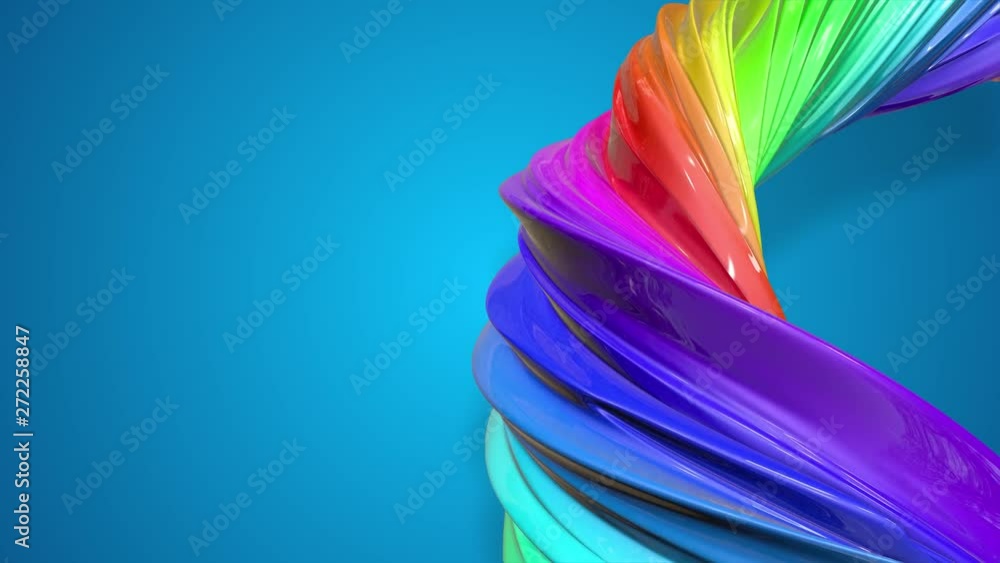 Poster paint flow moves in a circle. abstract colorful creative background with stream of mixed oil paints 