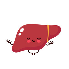 Strong cute healthy happy human liver