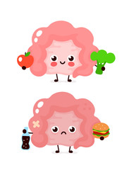 Happy cute smiling healthy with broccoli