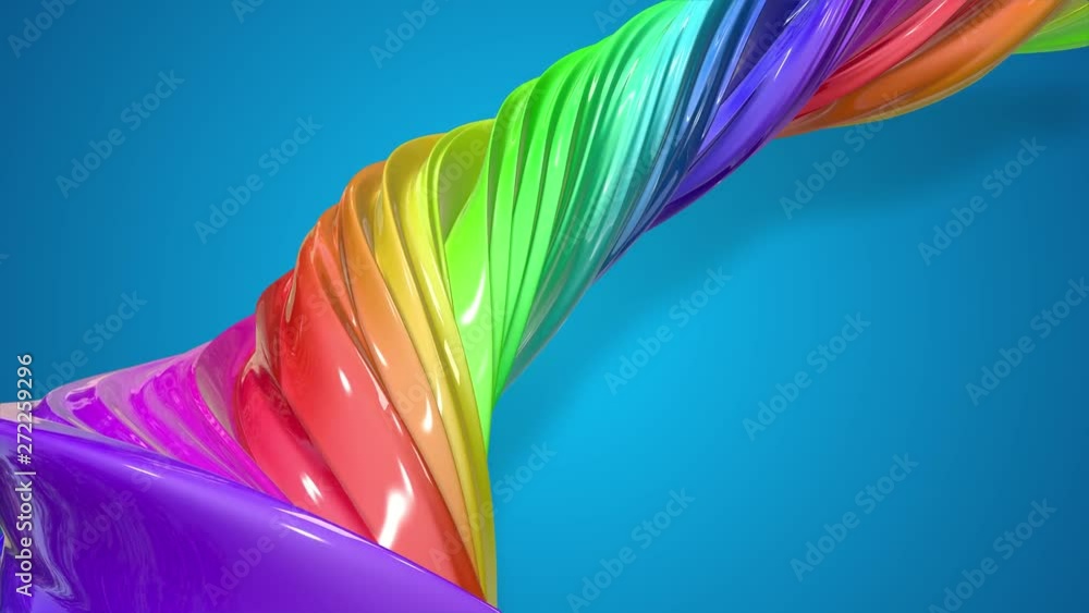 Poster paint flow moves in a circle. abstract colorful creative background with stream of mixed oil paints 