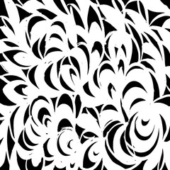 Brush grunge pattern. White and black vector.