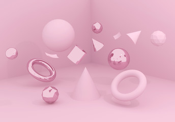 3d render, abstract minimal background, pastel color.