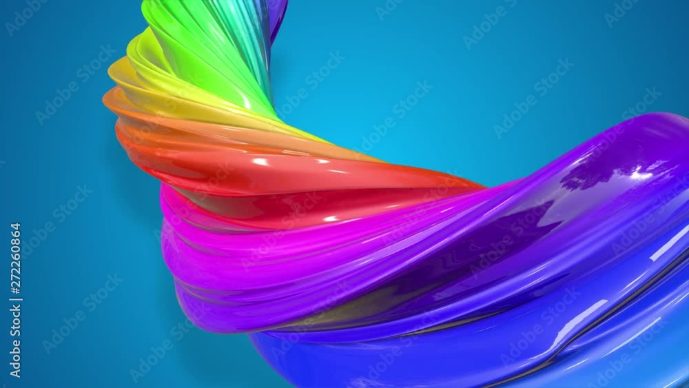 Poster paint flow moves in a circle. abstract colorful creative background with stream of mixed oil paints 