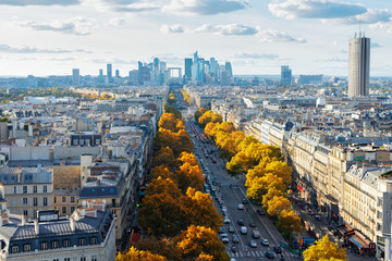skyline of Paris, France