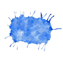 blue ink splash isolated on white background