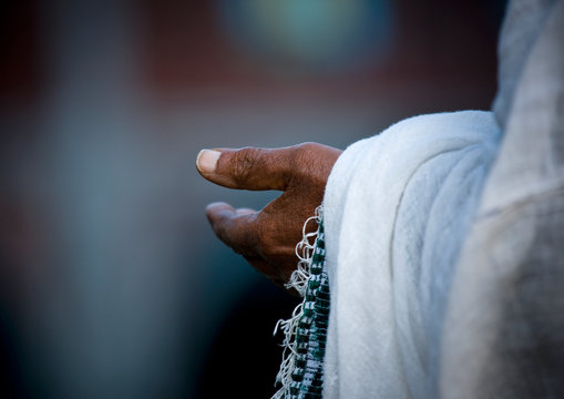 Christian woman praying, Harar, Ethiopia