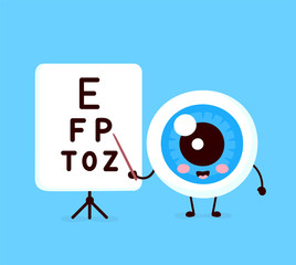 Cute healthy happy human eyeball