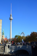 Fototapeta premium The famous Television Tower in Berlin, Germany