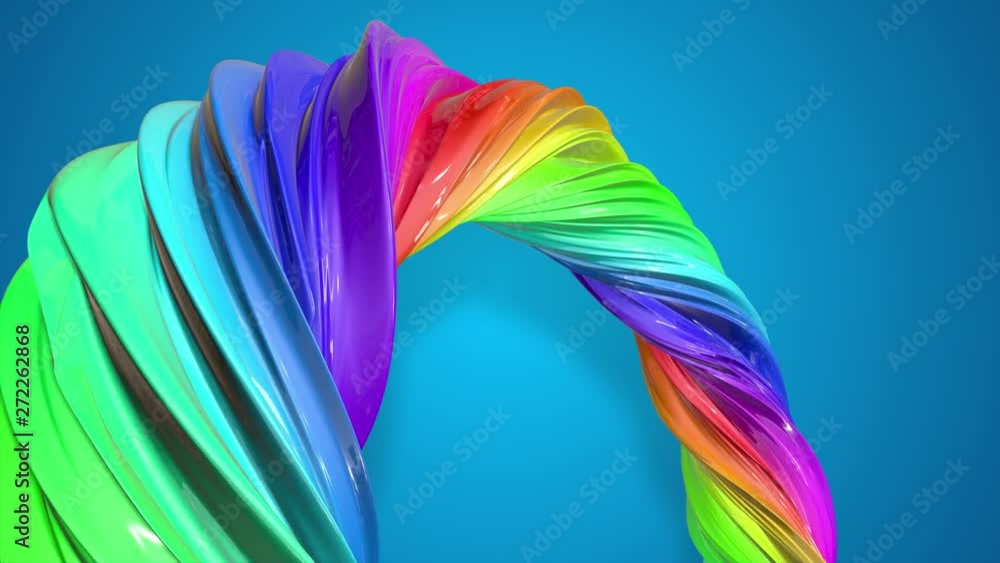 Aufkleber paint flow moves in a circle. abstract colorful creative background with stream of mixed oil paints 