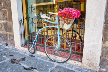 Colorful Puebla streets in Zocalo historic city center