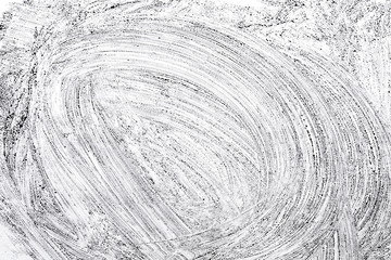 Smudged Black Ink on White Watercolour Paper Background