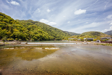 Fototapeta na wymiar Katsura River Arashiyama Kyoto
