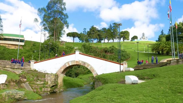 War memorial of Bolivar battle in Colombia