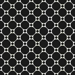 Circles vector seamless pattern. Abstract geometric texture with different dots