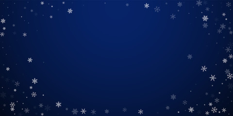 Sparse snowfall Christmas background. 