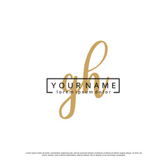Initial G H GH elegant logo template vector