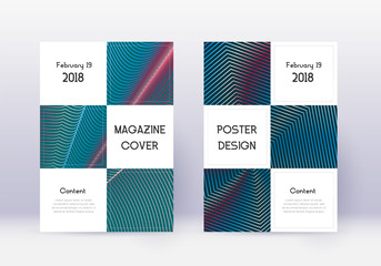 Business cover design template set. 