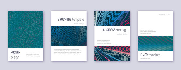 Minimalistic brochure design template set. 