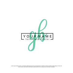 Initial G B GB elegant logo template vector
