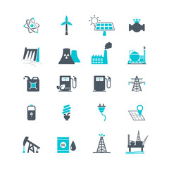 Energy And Power Icon Set.
