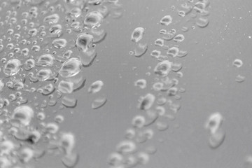 Silver rain water drops looking very peaceful