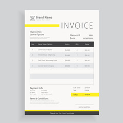 creative design of modern invoice templates