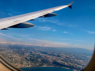 Fototapeta premium Zbliżając się do Bejrutu, Libanu, lotniska