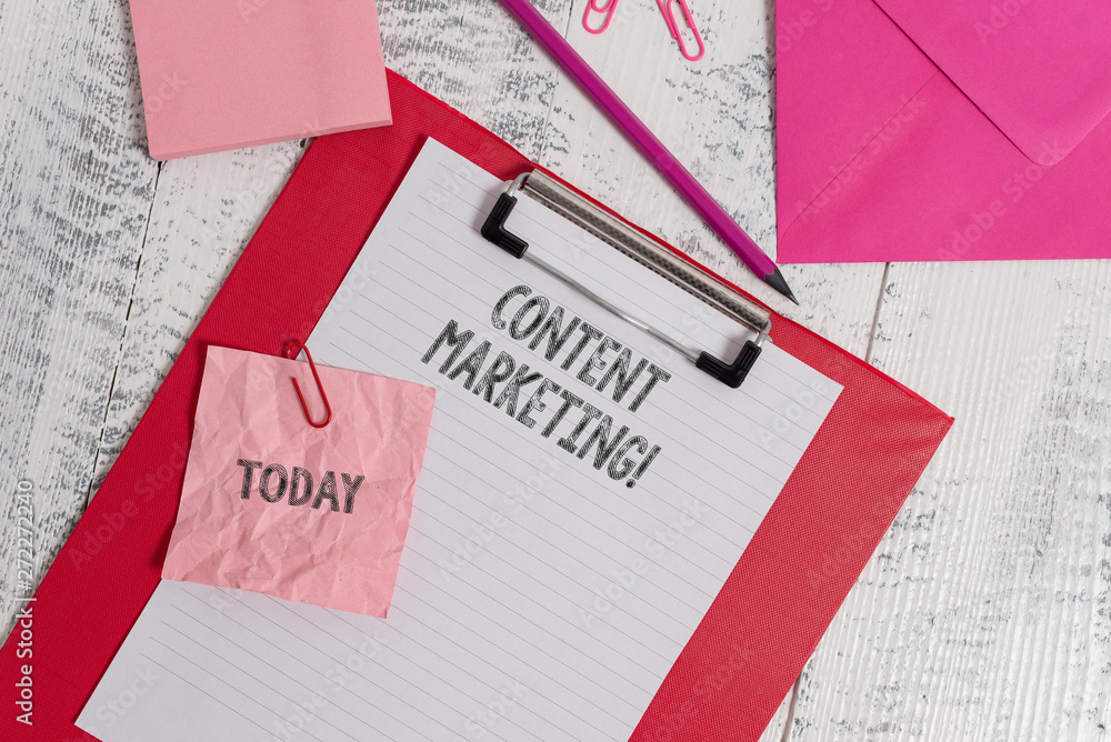 Poster handwriting text writing content marketing. conceptual photo involves the creation and sharing of on