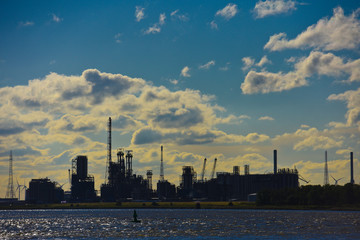Fototapeta premium industrie ciel nuage environnement soleil
