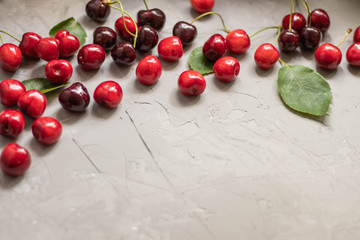 Naklejka na ściany i meble cherries in a bowl