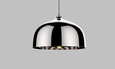 Obraz premium 3D illustration of a pendant ceiling lamp isolated on white