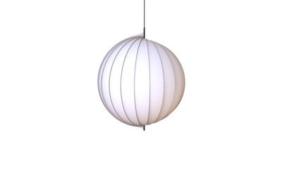 3D illustration of a pendant ceiling lamp isolated on white