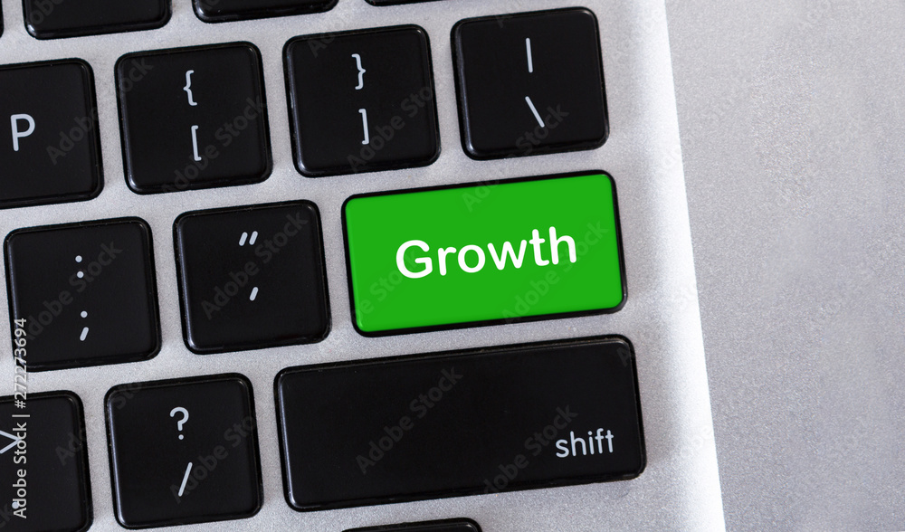 Poster Text Growth on green button of keypad