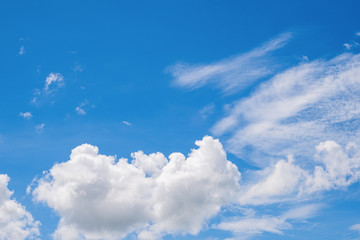 Bright sky with many clouds