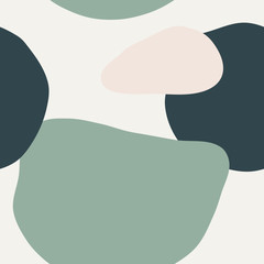 Mint Green Organic Shapes Pattern