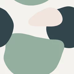 Printed kitchen splashbacks Organic shapes Mint Green Organic Shapes Pattern