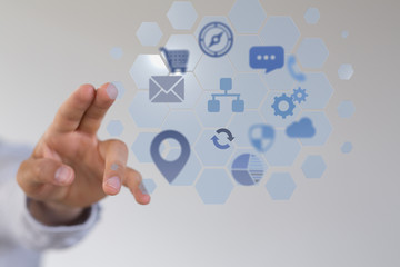 Protect Cloud Information Data Concept..