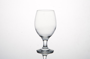 Wine glass studio white background