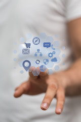Obraz premium Protect Cloud Information Data Concept..