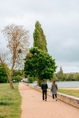 Fototapeta premium Au bord du lac de Montluçon dans le centre de la France