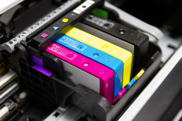 An ink cartridge or inkjet cartridge is a component of an inkjet printer that contains the ink four color