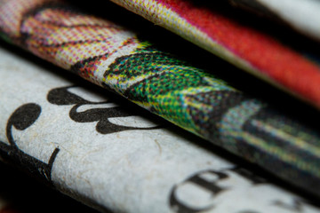Macro shots a newspaper closeup picture