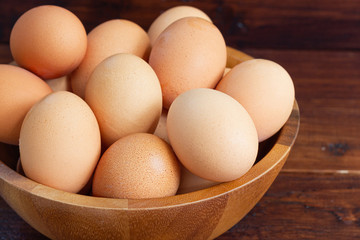 Many Egg in the wood cup