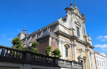 Obraz premium Gothic church of Saint Xaverius in picturesque Flemish town Bruges, Belgium.
