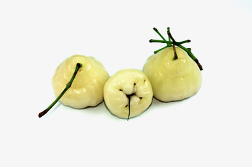 Some java apples on white background