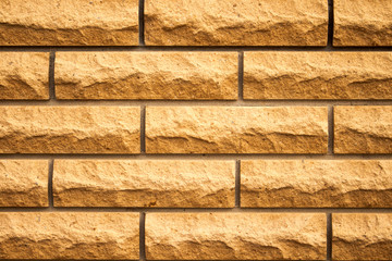 Brick masonry of yellow color