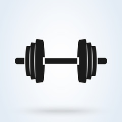 Barbell Simple vector modern icon design illustration.