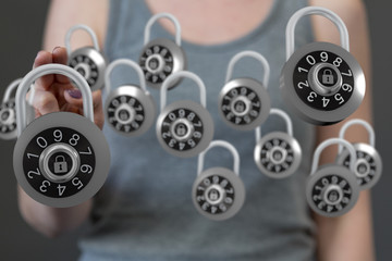 security data code digital in hand