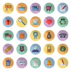 Set d'icônes minimalistes pour boutique internet ou site de vente en ligne